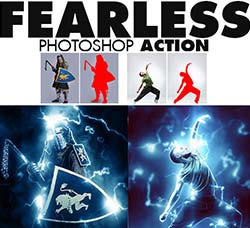 极品PS动作－电光流影：Fearless Photoshop Action